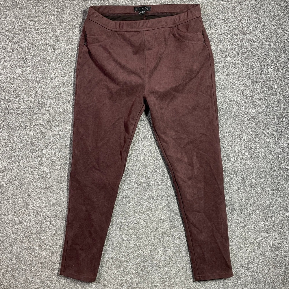 Sanctuary Leggings Womens‎ XL Faux Suede Burgundy